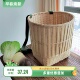 竹编背篓加厚加固头层竹皮竹筐背带可调节椭圆背筐采摘竹篮竹制品
