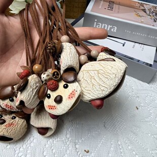 果壳娃娃 挂饰天然果壳摇铃挂件云南地摊景区热卖小商品纪念品