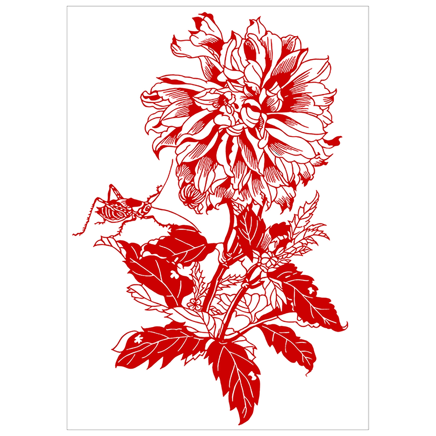 剪纸图样图案模板刻纸图案半成品