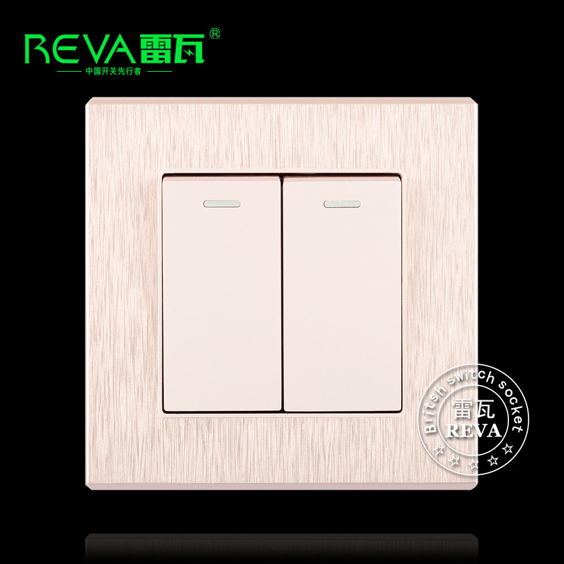 Stripped of Party membership and expelled from public office switch Wall source Champagne Gold wire drawing Dark outfit Electric light switch Two open Single control household switchin the Electronic/Electrician , Switch , Single control switch  category - from Buy2taobao.com to provide professional Taobao agent buy service