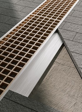 持雍收边条排水沟收口铝合金属条地线隐形封边公路凹槽雨水沟包边