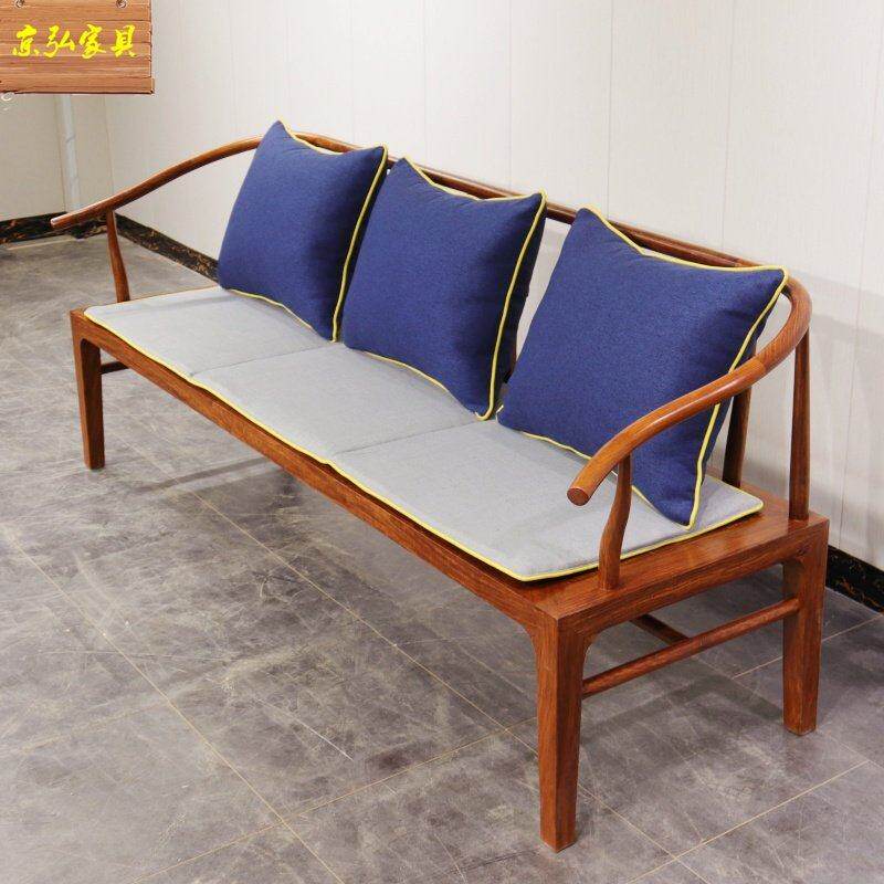 新中式实木罗汉床 刺猬紫檀双人椅原木明风沙发椅 圈椅禅椅休闲椅