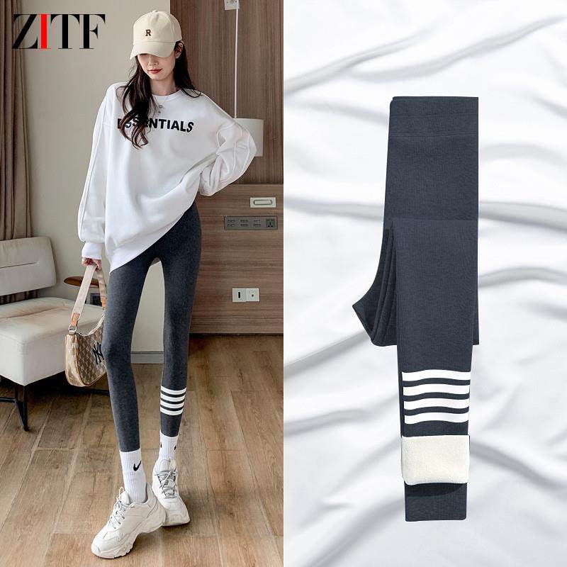 深灰色加绒内搭裤女春秋冬季外穿加厚保暖纯棉针织螺纹羊羔绒裤子,女装/女士精品,打底裤,淘宝优惠券,粉丝福利购,淘宝优惠卷