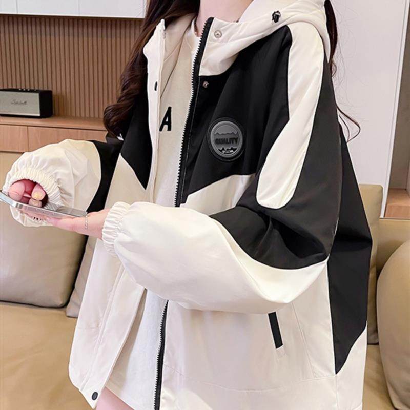 工装夹克女式春秋休闲风衣2025新款中高中生大童装棉衣,女装/女士精品,短外套,淘宝优惠券,粉丝福利购,淘宝优惠卷