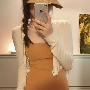 外套配裙子披肩空调衫 冰丝针织防晒开衫 小个子短款 女夏季 上衣 薄款