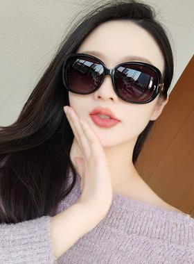 墨镜女2025新款级感偏光防紫外线太阳镜大脸显瘦近视带度数眼镜