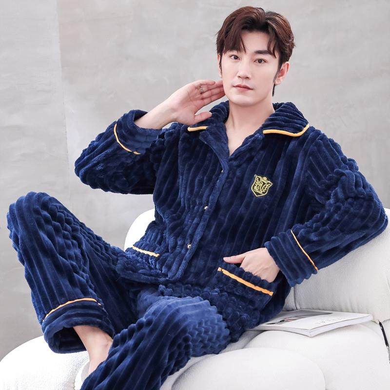 可外穿珊瑚绒睡衣男秋冬季加厚男士套装加绒法兰绒春秋家居服大码,女士内衣/男士内衣/家居服,睡衣/家居服套装,淘宝优惠券,粉丝福利购,淘宝优惠卷