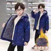 男童外套2024新款 洋气派克服 秋冬加绒加厚中大童棉袄儿童棉衣韩版