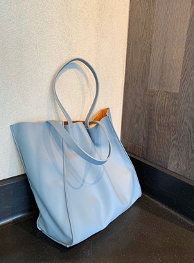 SeoulChic  百搭购物袋2020新款时尚荔枝纹托特包ins单肩包大包包