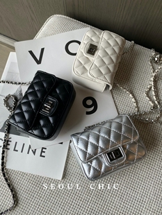 SEOULCHIC  转运珠链条包迷你口红包单肩斜挎小方包