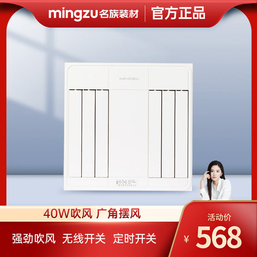 名族负离子净化广角摆风无线遥控