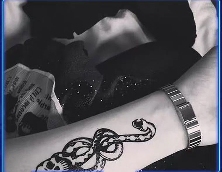 【黑魔标记】伏地魔食死徒蛇杖纹身贴暗黑系手臂个性哈利波特礼物