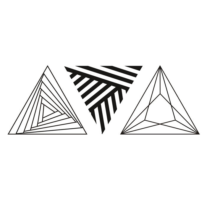 喵小姐原创几何三角形纹身贴防水男女持久个性图腾小清新仿真刺青