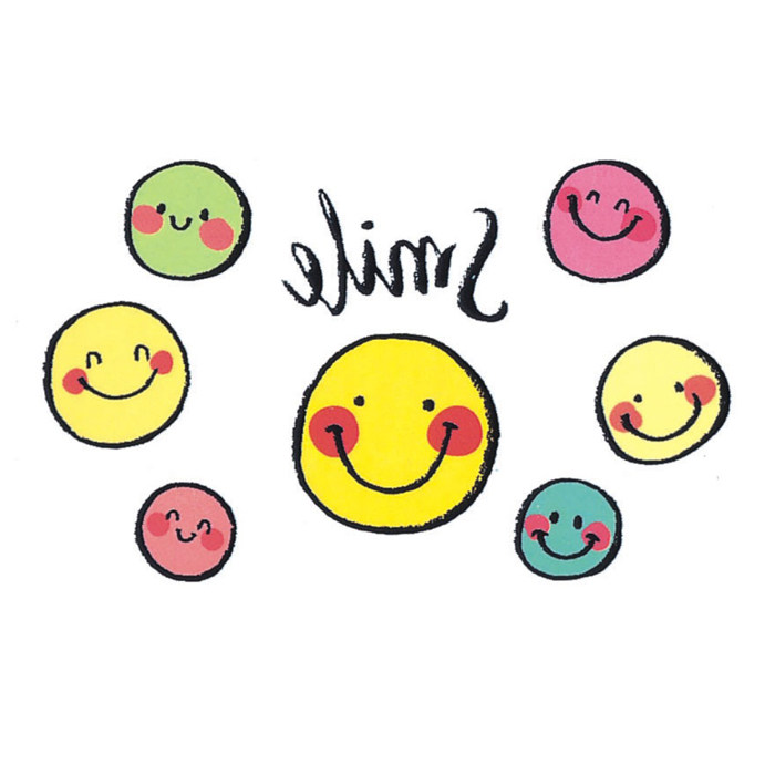 喵小姐表情包韩国彩色英文笑脸创意可爱笑清新防水男女纹身贴