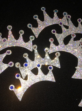 汽车钻石贴纸3D钻车标贴天使翅膀皇冠天鹅脚印立体钻改装装饰贴钻