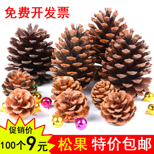 环创干树枝松果圆木片挂饰装饰