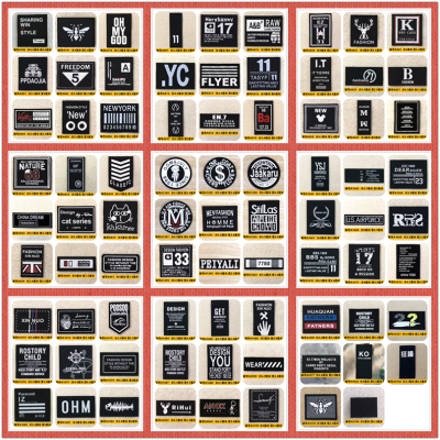 印字定制黑色服装辅料织唛布标