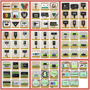 DIY百搭LOGO定制墨绿色补丁PVC袖 饰布贴热门服饰修补工具 章DIY装