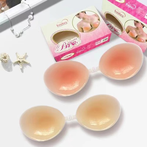 硅胶胸贴女吊带用防水小胸聚拢上托隐形独立包装拍婚纱照专用乳贴