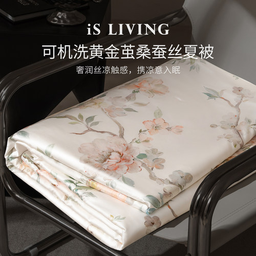 桑蚕丝空调被三四件套可机洗双人