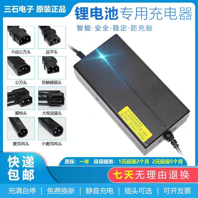 三石锂电池电动车充电器自动断电静音新国标