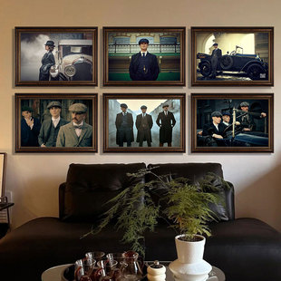 黑手党浴血黑帮雪茄吧海报装饰画威士忌吧酒馆挂画私人电影院壁画