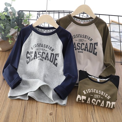 男童长袖t恤纯棉春秋季打底衫