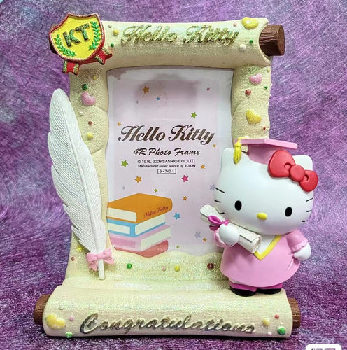 三丽鸥hello kitty猫 小博士女孩礼物树脂相框工艺品毕业礼物送礼