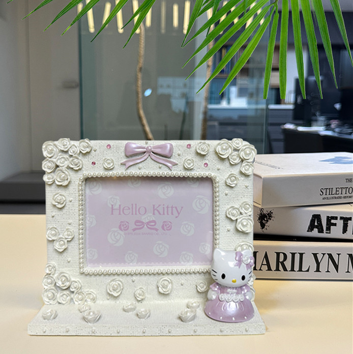 婚礼喜庆结婚相框 三丽鸥hello kitty猫KT珍珠树脂相框送礼工艺品