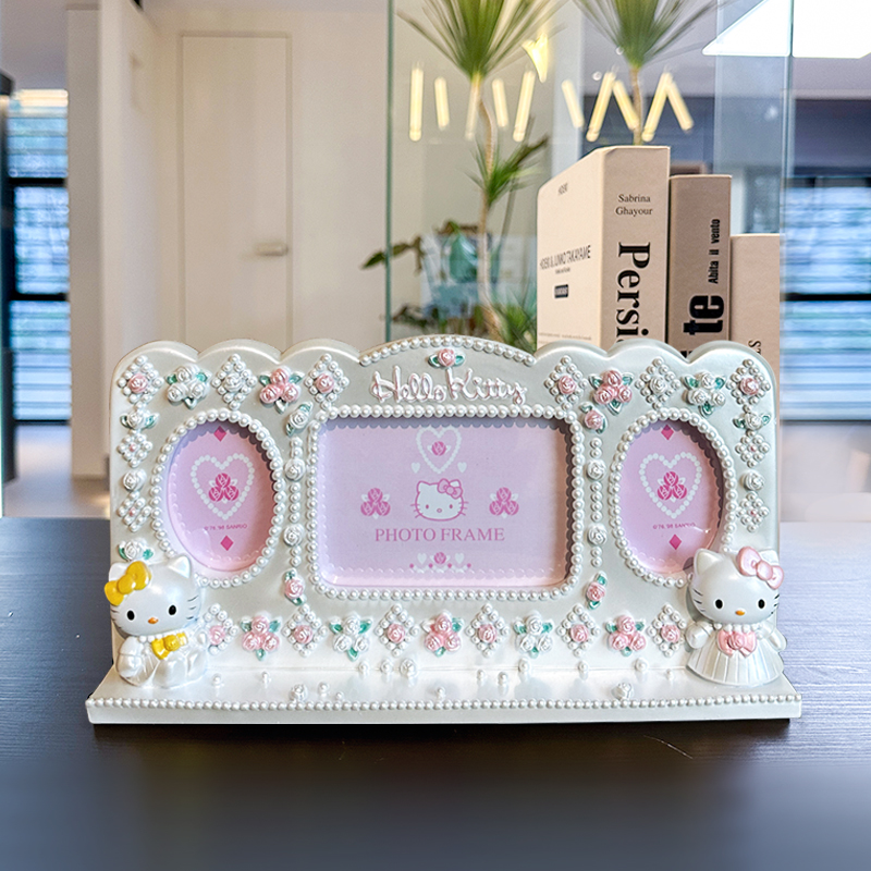 婚礼喜庆结婚超大相框 三丽鸥hello kitty树脂珍珠膏相框相片摆件