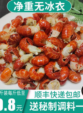小龙虾尾冷冰冻大号无冰衣鲜活特级潜江生虾球尾10斤整箱商用