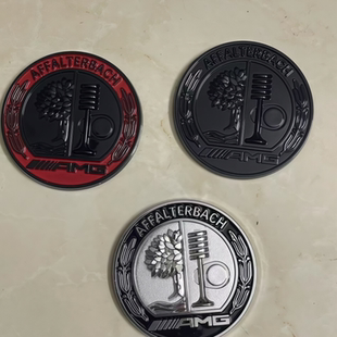 适用GLC奔驰A改装 C柱AMG苹果树CLA机盖GLE车身E侧标贴GLA黑色黑标