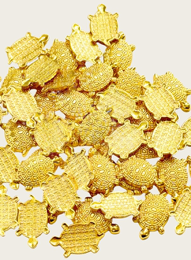 迷你小金龟实心合金摆件开业乔迁聚宝盆配件创意金钱龟装饰小礼品