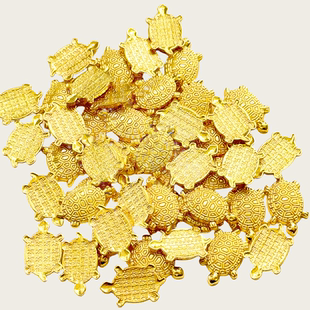 迷你小金龟实心合金摆件开业乔迁聚宝盆配件创意金钱龟装饰小礼品