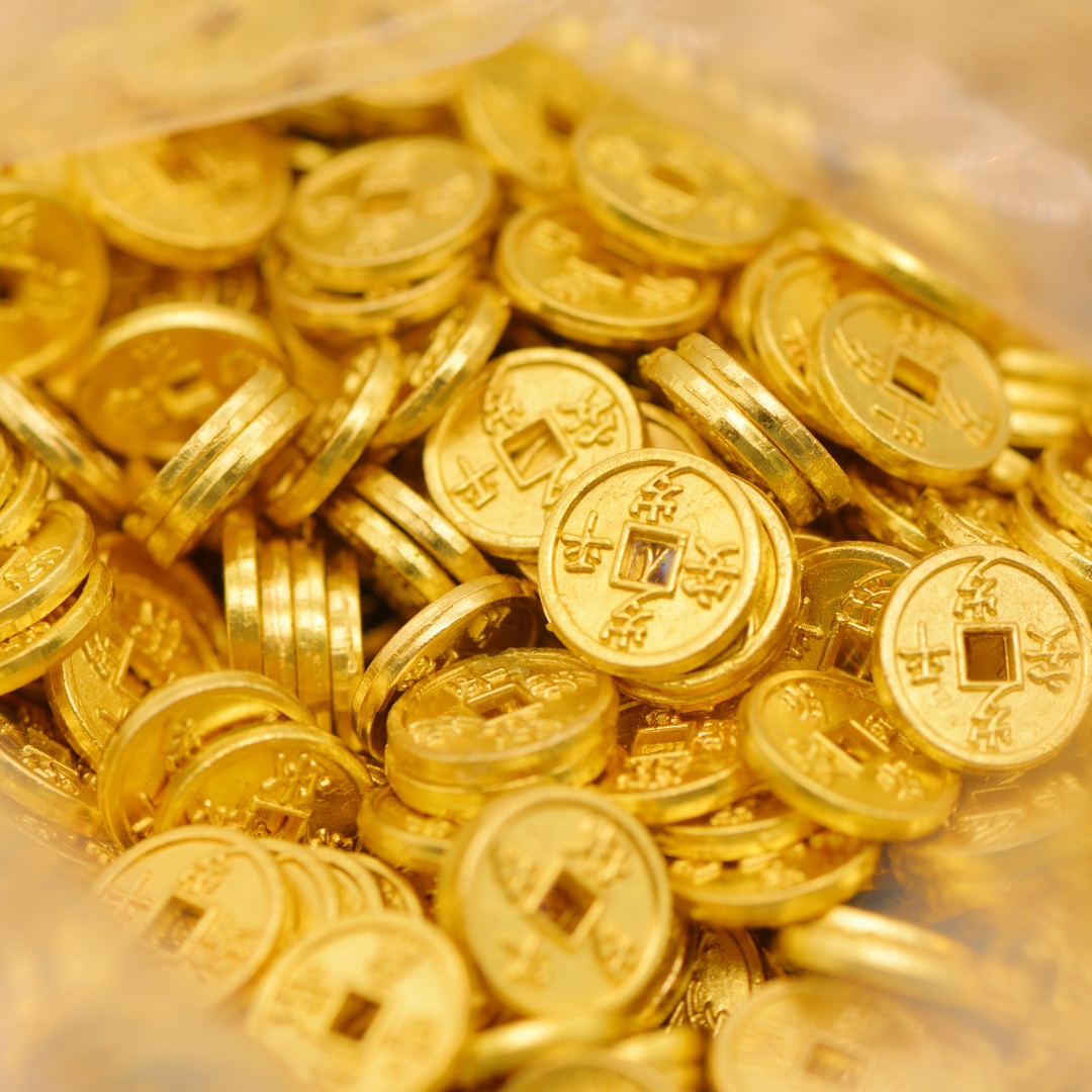 合金铜钱岁岁平安金钱币发财树挂件桌面相框摆件手工diy配件