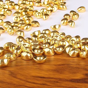 实心金元宝元宝聚财合金摆件聚宝盆财神乔迁配件礼品招财开业