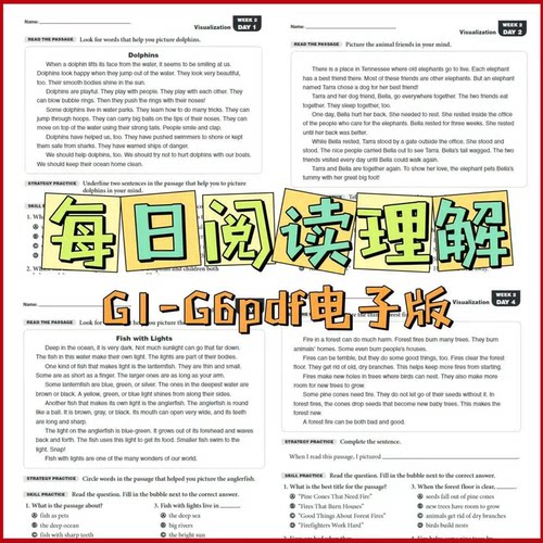 2026小学英语阅读理解作业纸每日一篇reading comprehension电子