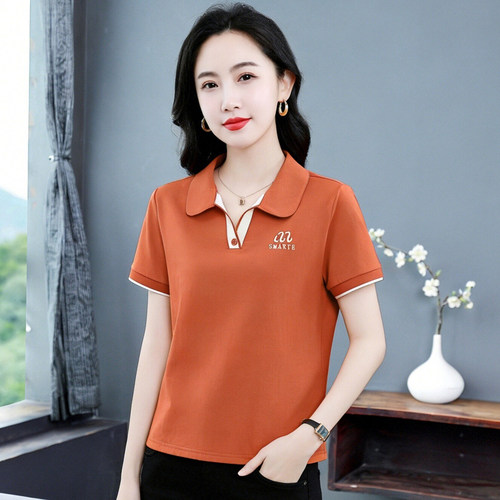 翻领短袖T恤女2026新款时尚polo
