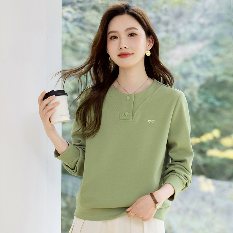 春季无帽卫衣女2026春秋新款今年流行爆款外套短款小个子圆领上衣