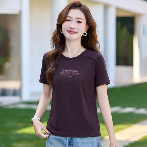 莱赛尔天丝短袖t恤女2026夏季