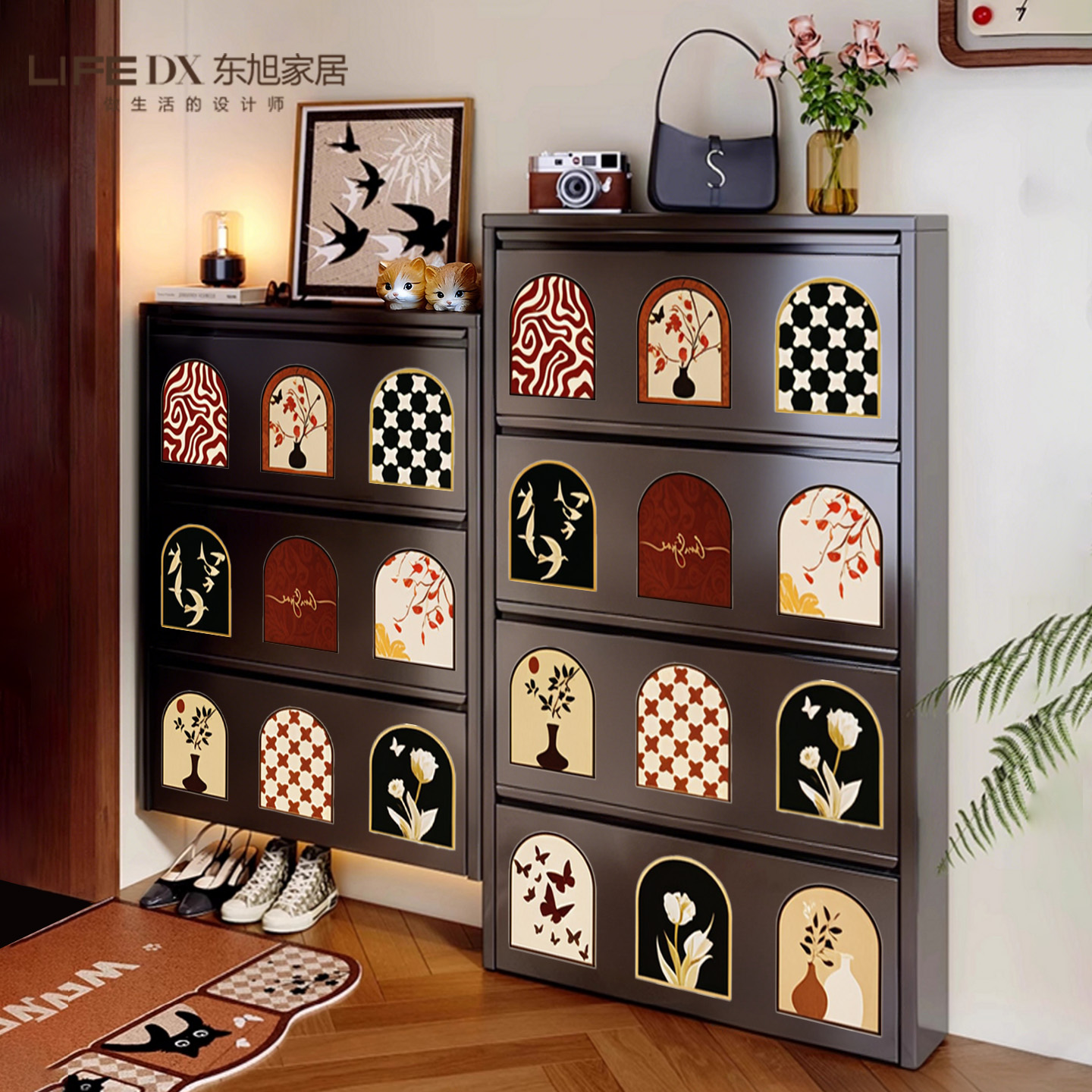 【种草10w】中古风超薄鞋柜