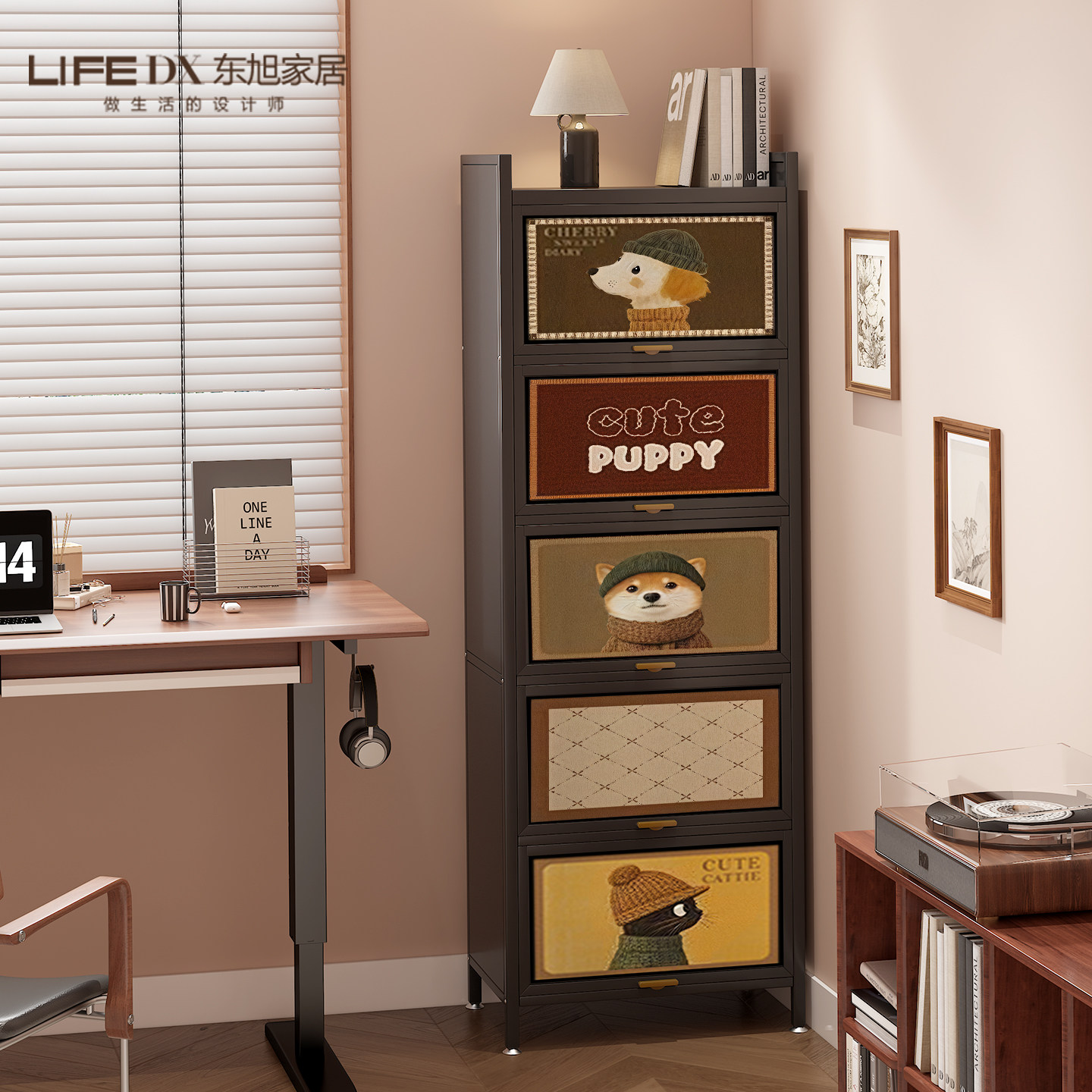 中古风转角书柜客厅拐角零食收纳柜书架落地置物架一体靠墙收纳架,住宅家具,单个书柜,淘宝优惠券,粉丝福利购,淘宝优惠卷