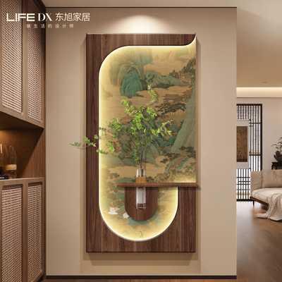 宋氏美学入户正对门挂画玄关装饰画走廊过道壁画灯2025新款山水画
