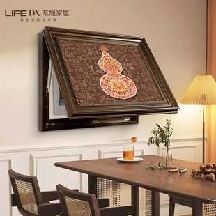 葫芦电表箱装饰画中古风百福图配电箱电闸盒子遮挡挂画免打孔壁画