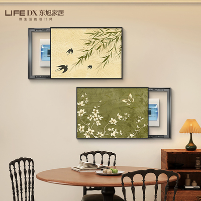 【爆款热销】中古风电表箱装饰画