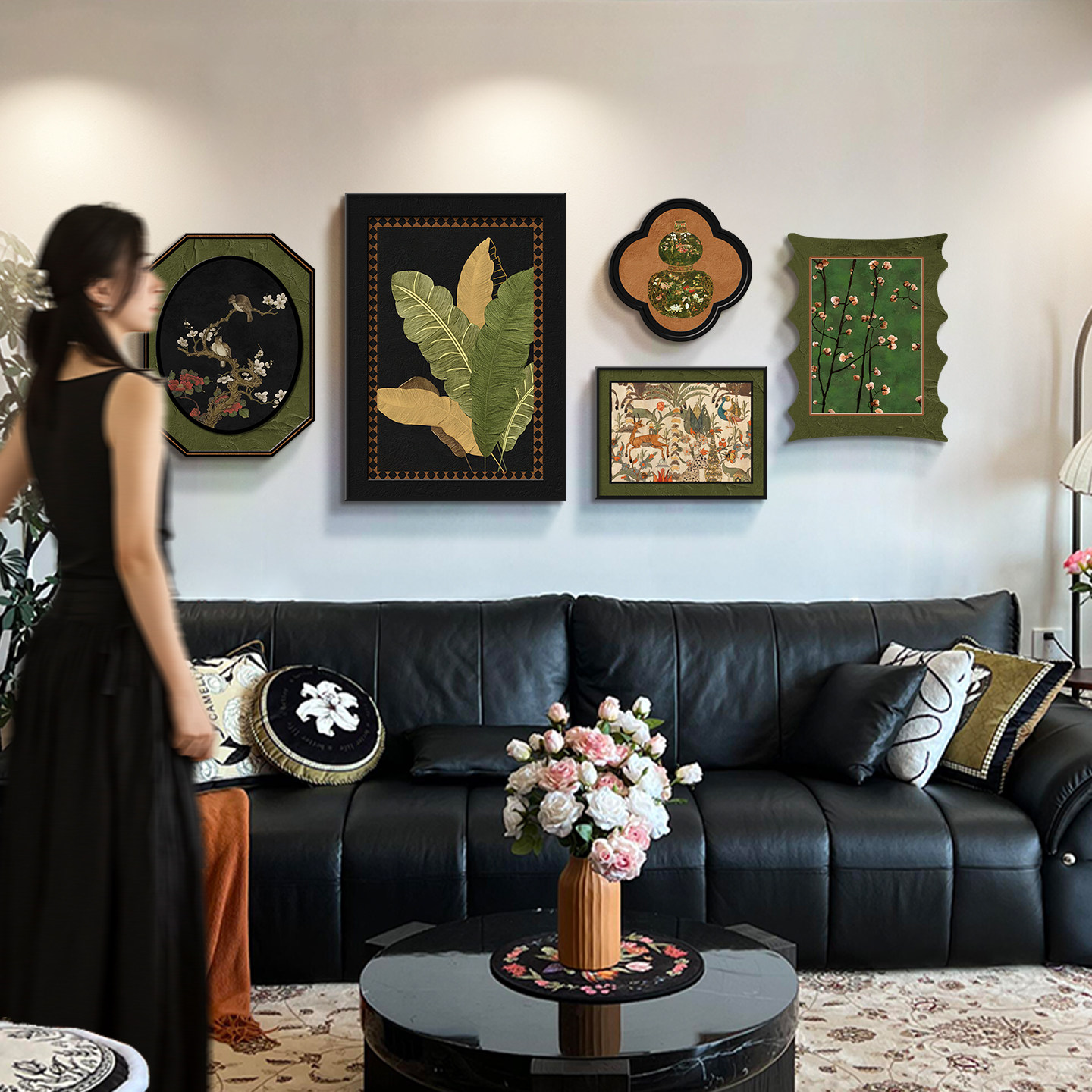 法式中古风客厅装饰画沙发背景墙挂画轻奢高级感组合壁画2026新款,家居饰品,现代装饰画,淘宝优惠券,粉丝福利购,淘宝优惠卷