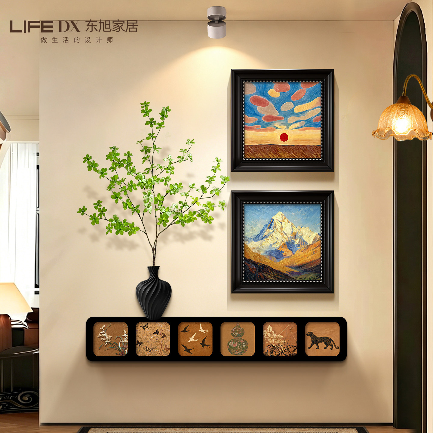 【小红书爆款】中古风玄关装饰画图片