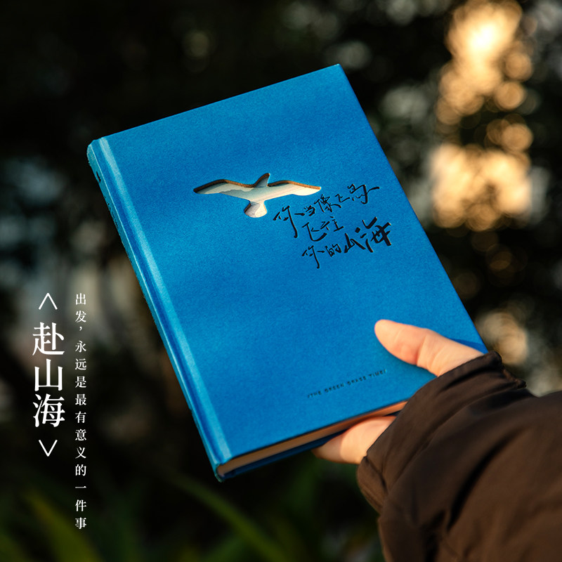 青禾纪赴山海A5文艺风高颜值ins透光手账本学生简约日记本笔记本