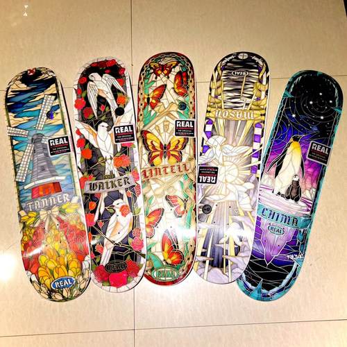 real和平鸽双翘进口滑板整板