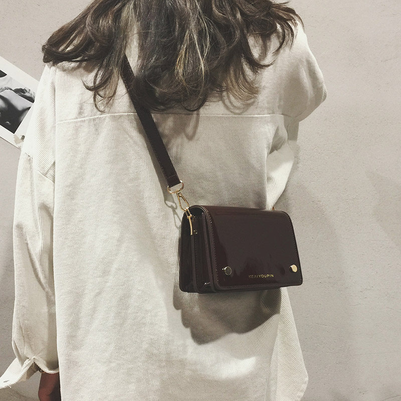 斜跨包包少女2018新款韩版百搭小包简约单肩链条包漆皮女包小方包|ruв категории Сумки, Г - жа сумки - от Buy2taobao.com для оказания профессиональной услуги покупки агента Taobao